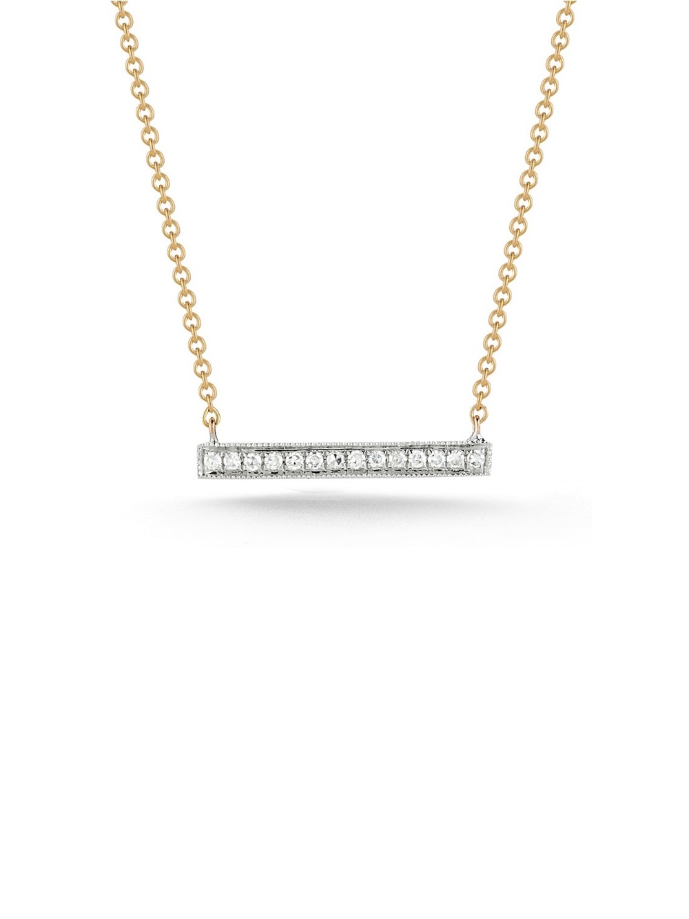 Dana Rebecca 14K Yellow Gold Sylvie Rose Medium Bar Necklace